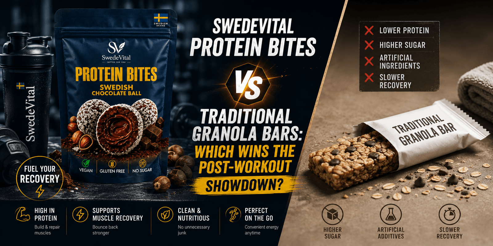 SwedeVital Protein Bites vs Traditional Granola Bars: Which Wins the Post‑Workout Showdown?