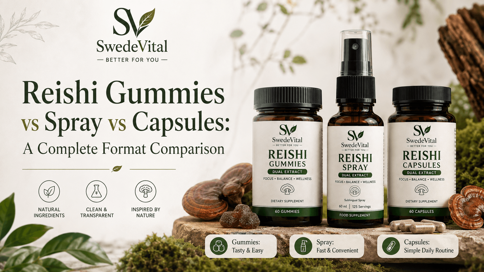 Reishi Gummies vs Spray vs Capsules: A Complete Format Comparison